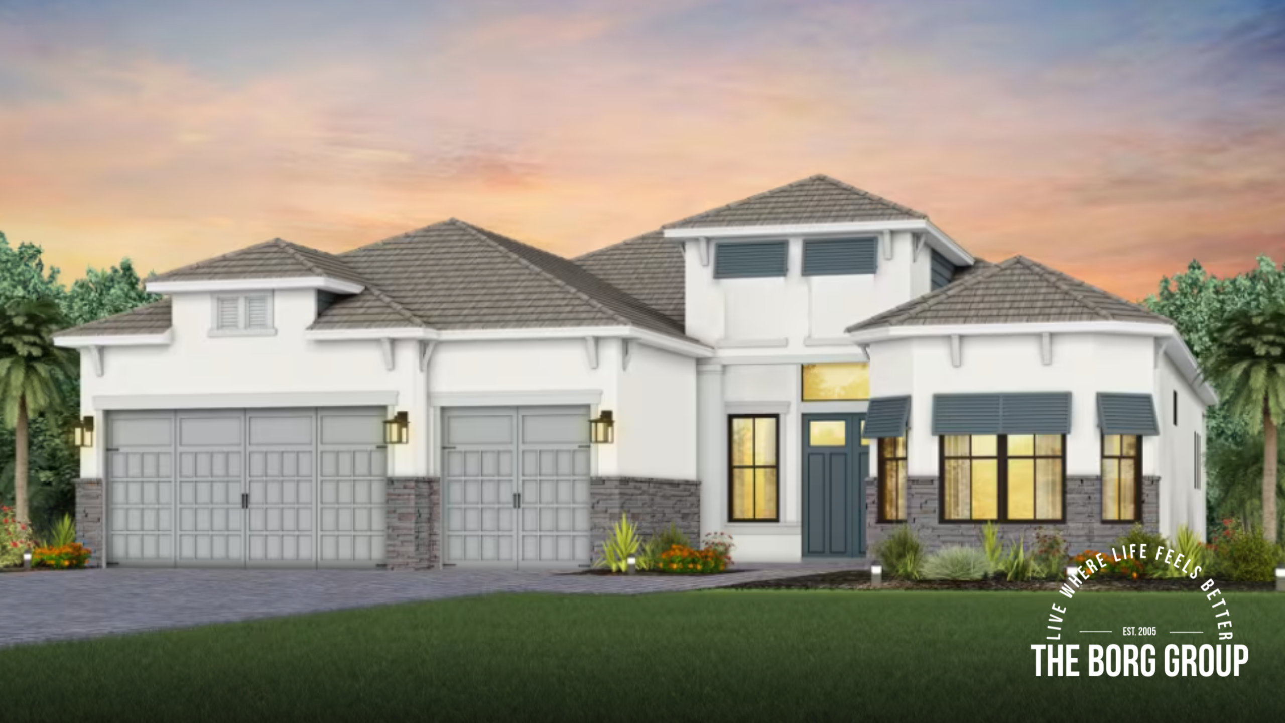 Vivid Shores lake and community view